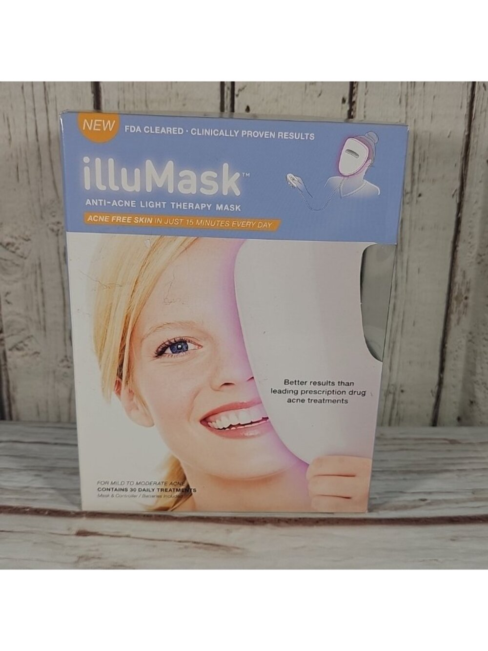 illuMask Red and Blue Light Anti-Acne Therapy Mask Model 10000 New & Sealed